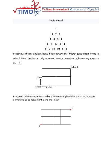 Tài liệu luyện thi toán TIMO Khối 3 - Topic: Pascal