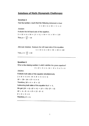 SASMO 2013 Primary 3 and 4 Solutions